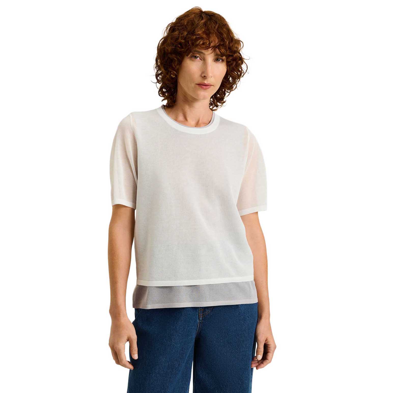 Veronika Maine Sheer Double Layer Knit